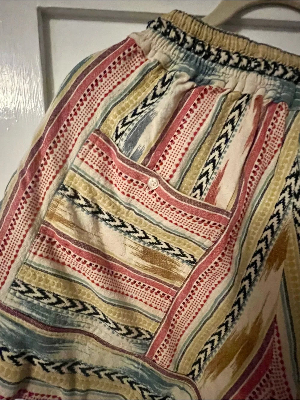 Dylan Colorful Striped Elastic Waist Shorts